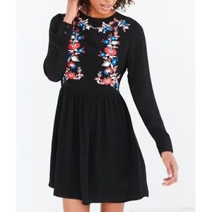 Little White Lies Embroidered Black Dress
